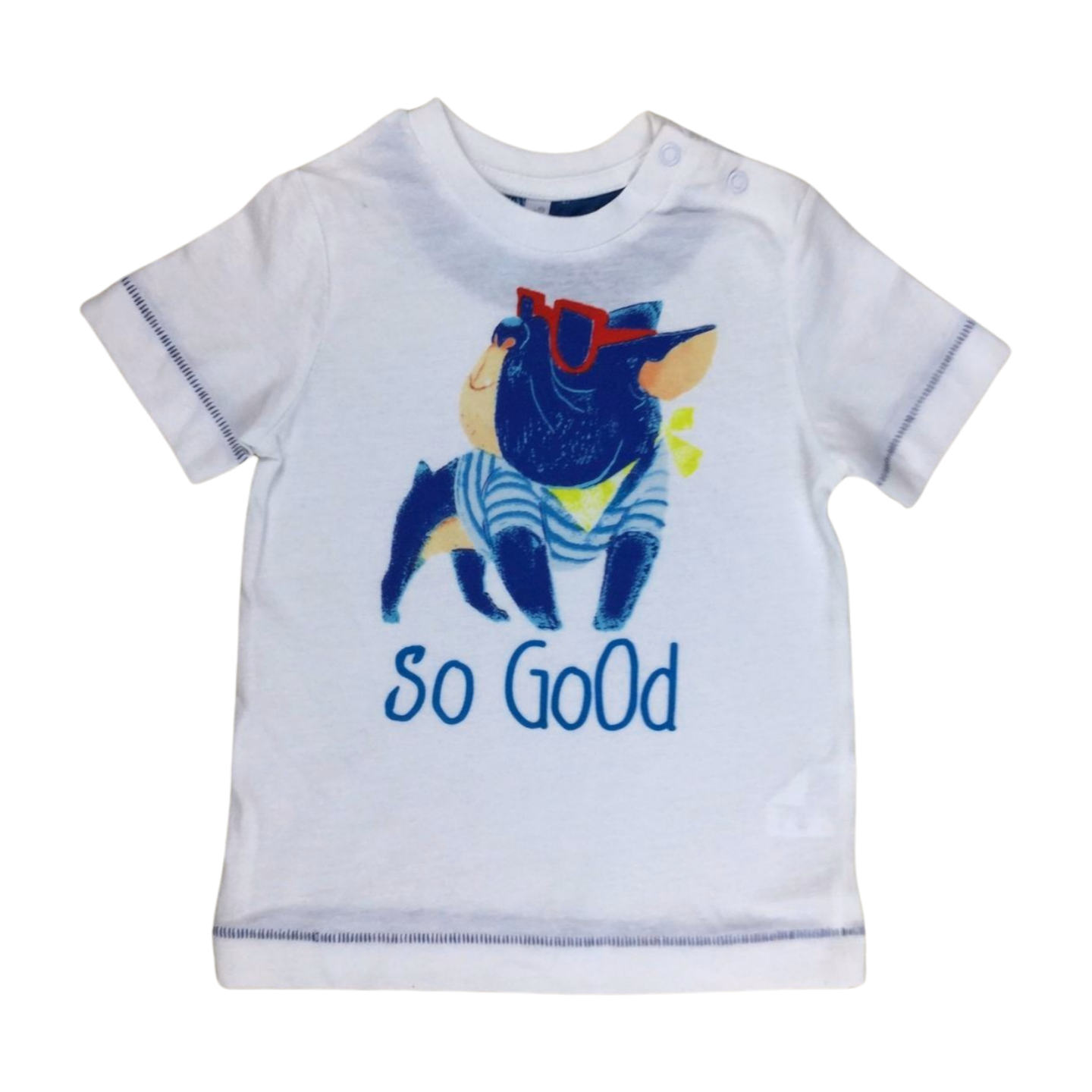 Happy Baby white shirt for ( for 1 Years Old baby ) قميص هابي بيبي باللون الأبيض (للأطفال بعمر سنة واحدة)