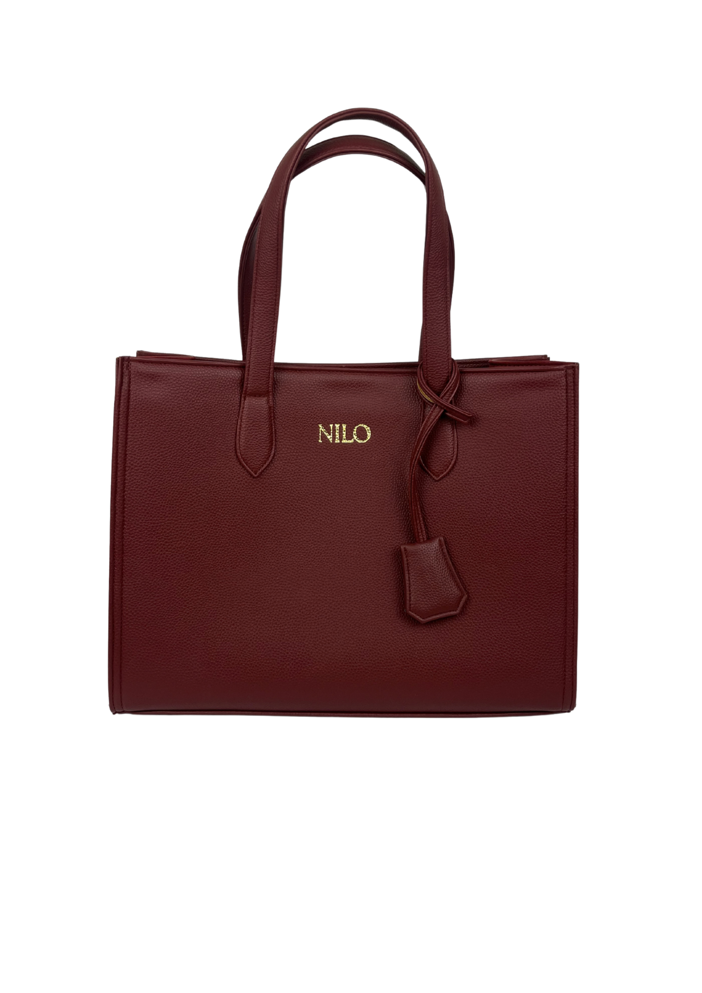 NILO Large Burgundy Leather Shoulder Bag
