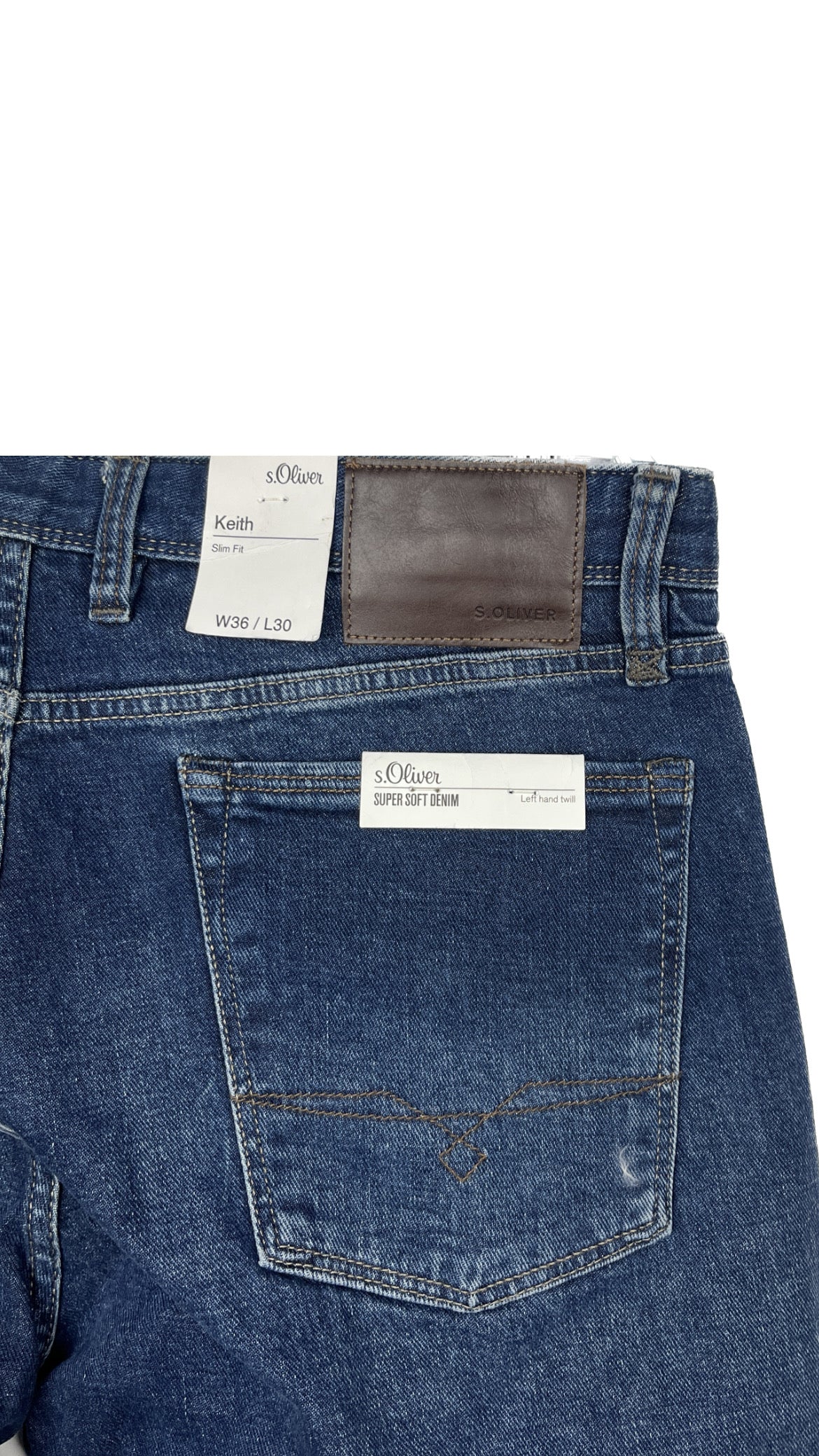 S.Oliver blue jeans 91 waist - 77 length cm إس أوليفر الجينز الأزرق
