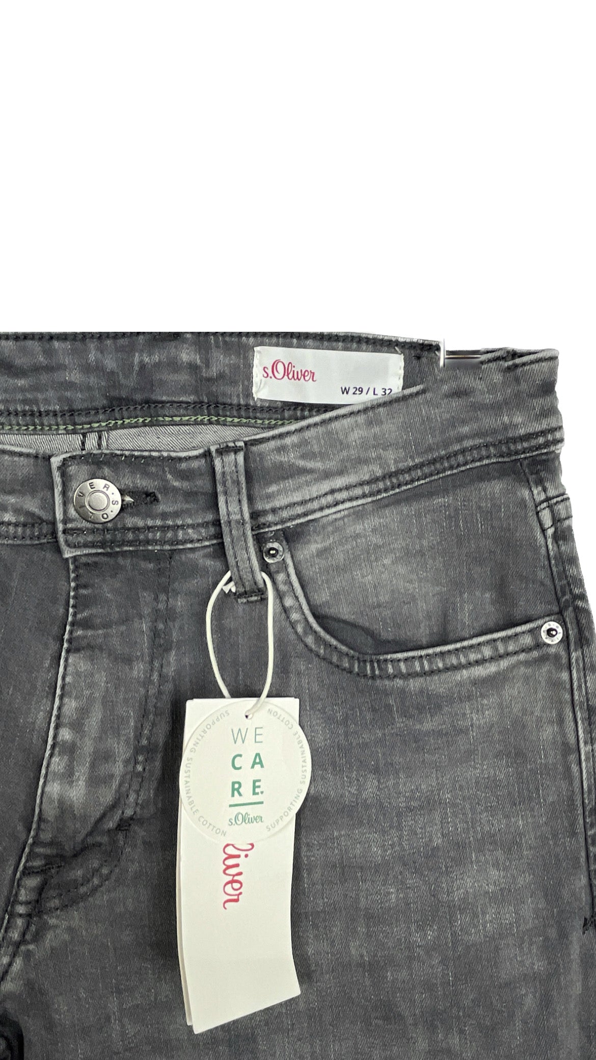 S.Oliver Gray jeans 71 waist - 86 length ccm. أوليفر الجينز الرمادي