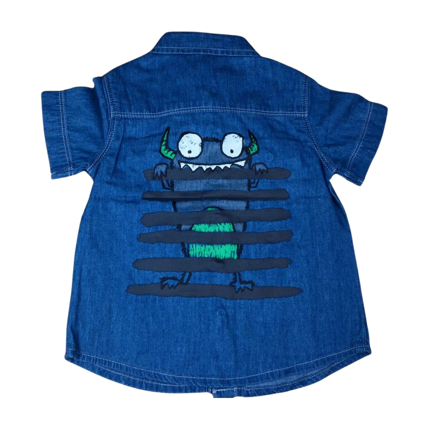 Fancy Denim Shirt for Toddlers 18M قميص دينم فاخر للأطفال الصغار 18M