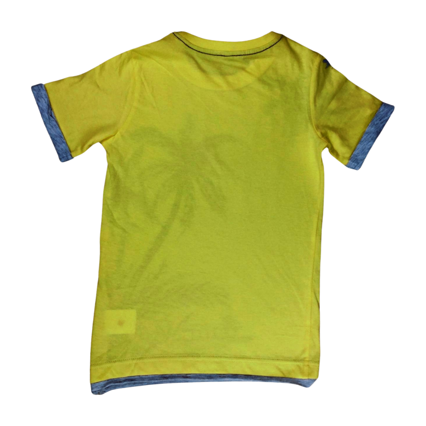 Beautiful Yellow / Blue Cotton Shirt for kids (For Boys) قميص قطن أصفر / أزرق جميل للأطفال (للأولاد)