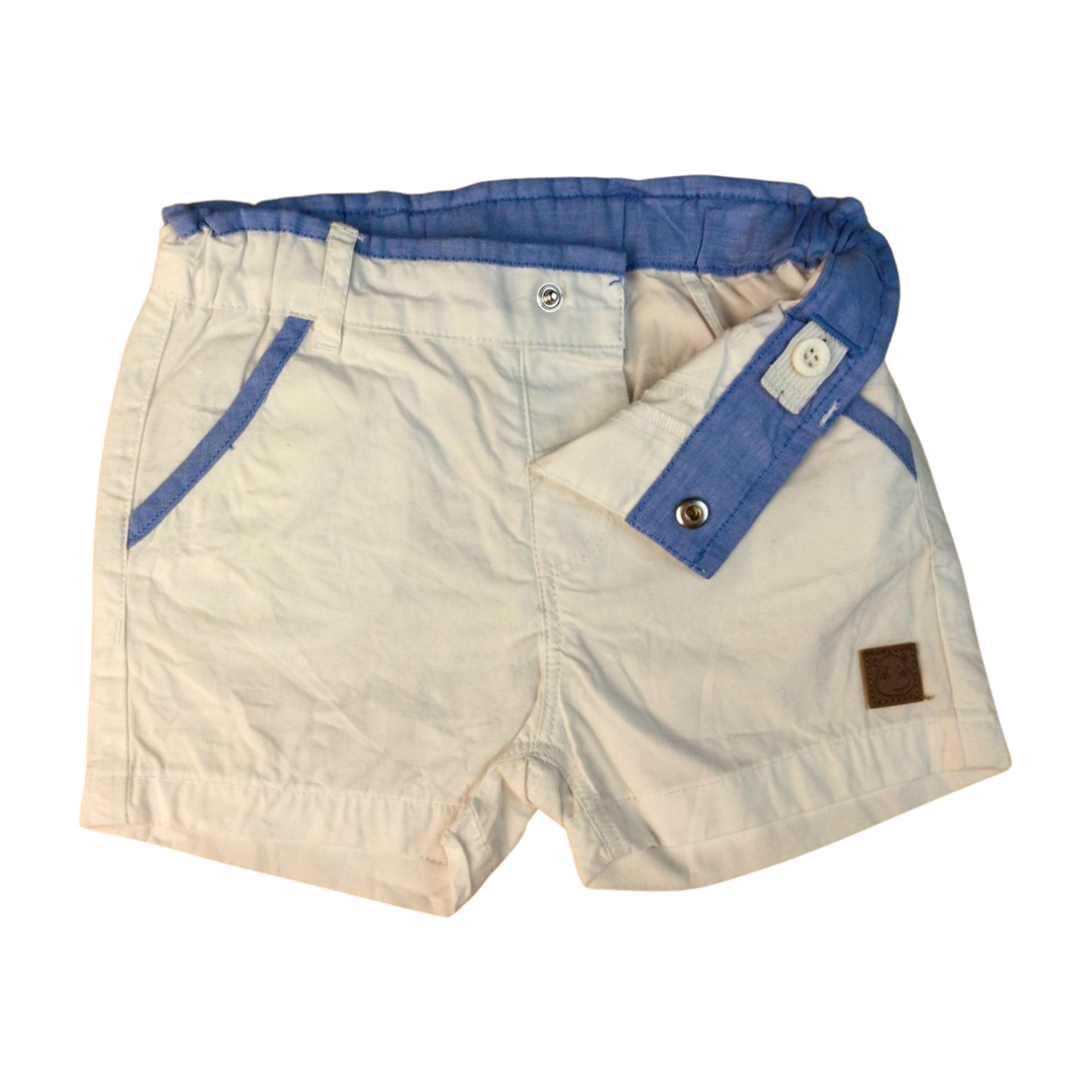 Gabardine cute short for baby boy (3 M) شورت اطفال عمر 3 شهور