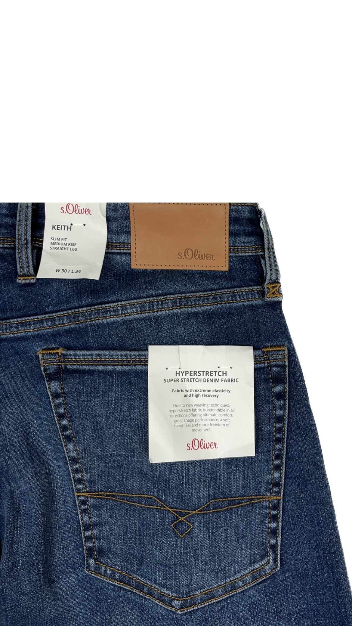S.Oliver jeans 77 waist -86 length cm إس أوليفر جينز