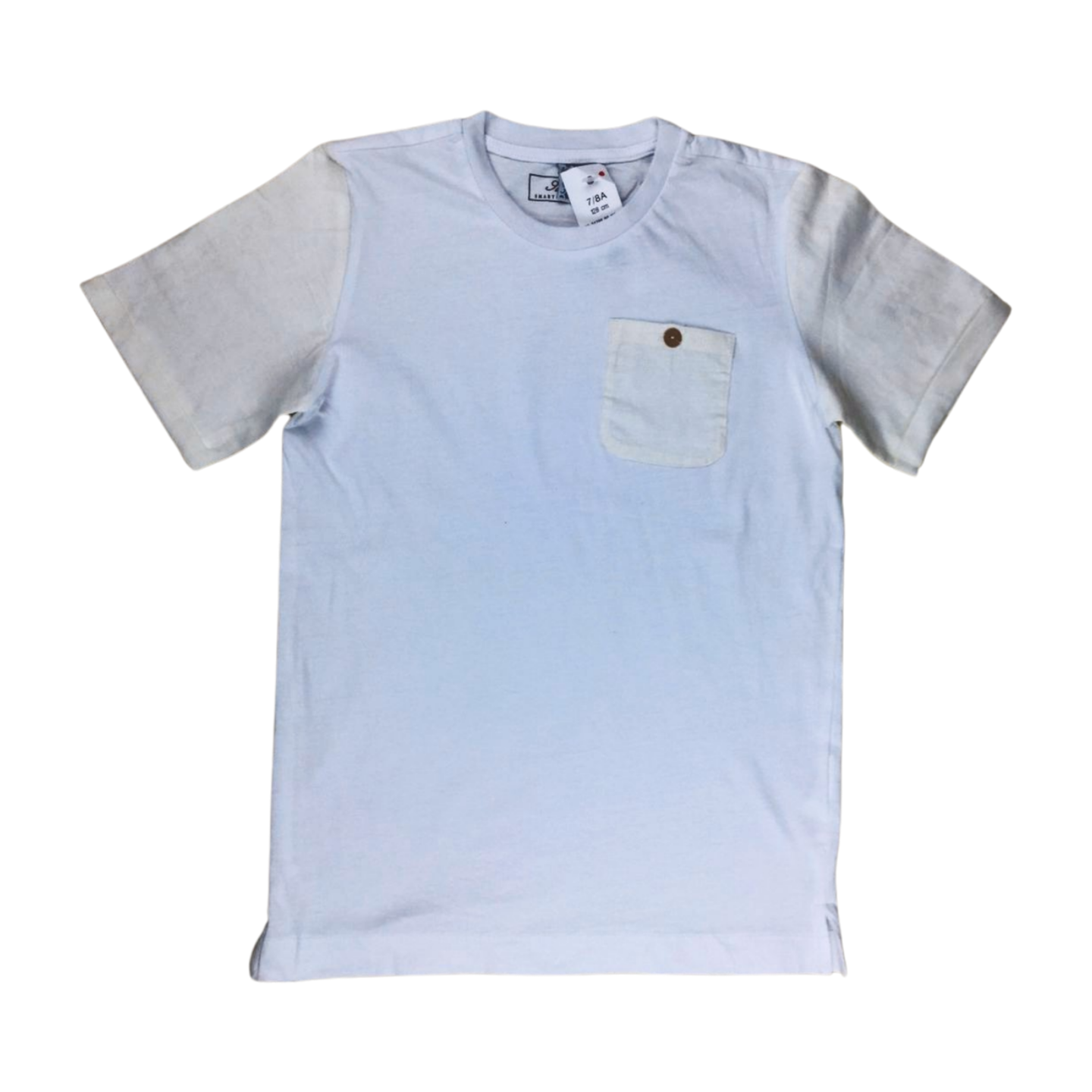 Simple Design White Shirt for boys قميص أبيض بتصميم بسيط للأولاد