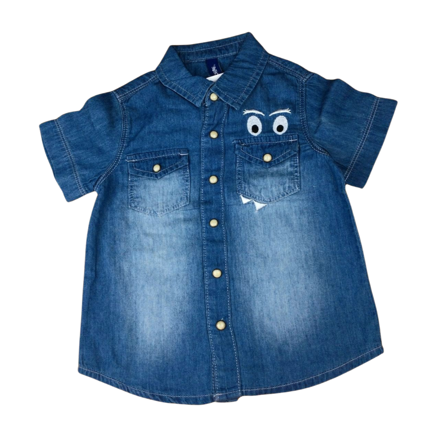 Fancy Denim Shirt for Toddlers 18M قميص دينم فاخر للأطفال الصغار 18M