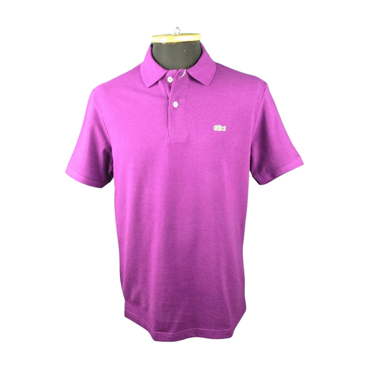 تيشيرت بولو لاكوست سادة قطن