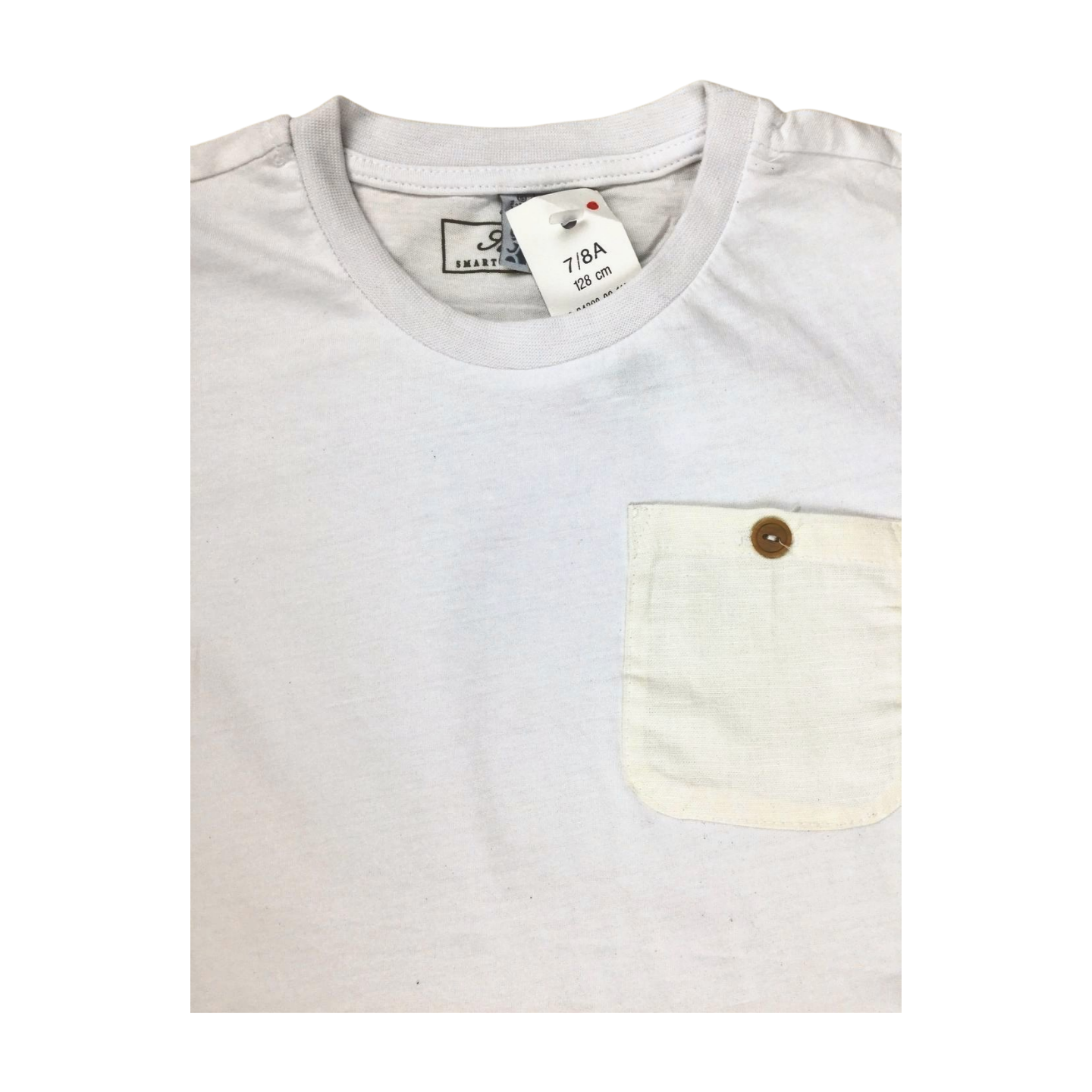 Simple Design White Shirt for boys قميص أبيض بتصميم بسيط للأولاد