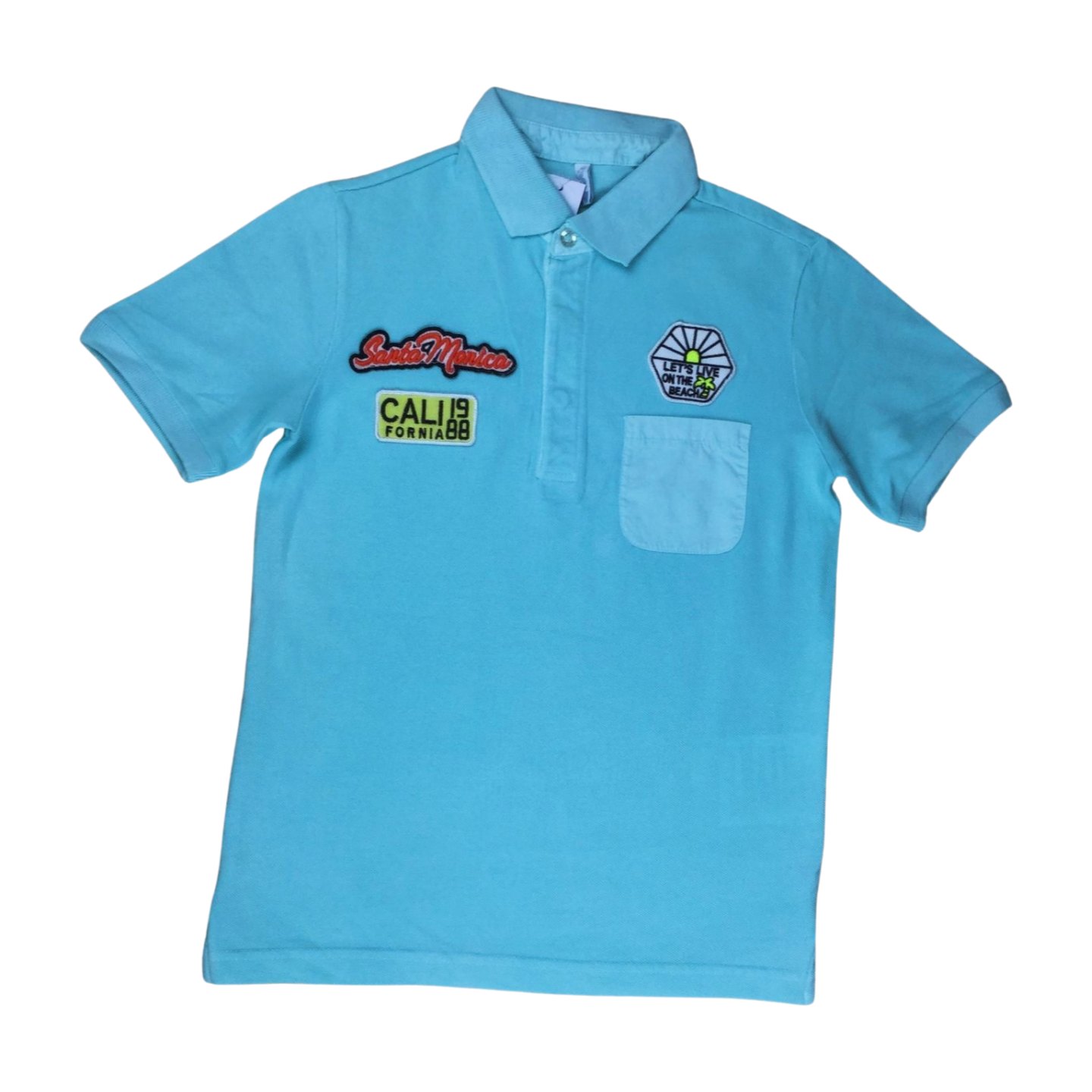 Light Blue Short Sleeves Cotton T-shirt 6-7 Years (For Bpys) تي شيرت قطن أزرق فاتح بأكمام قصيرة 6-7 سنوات (للأطفال Bpys)