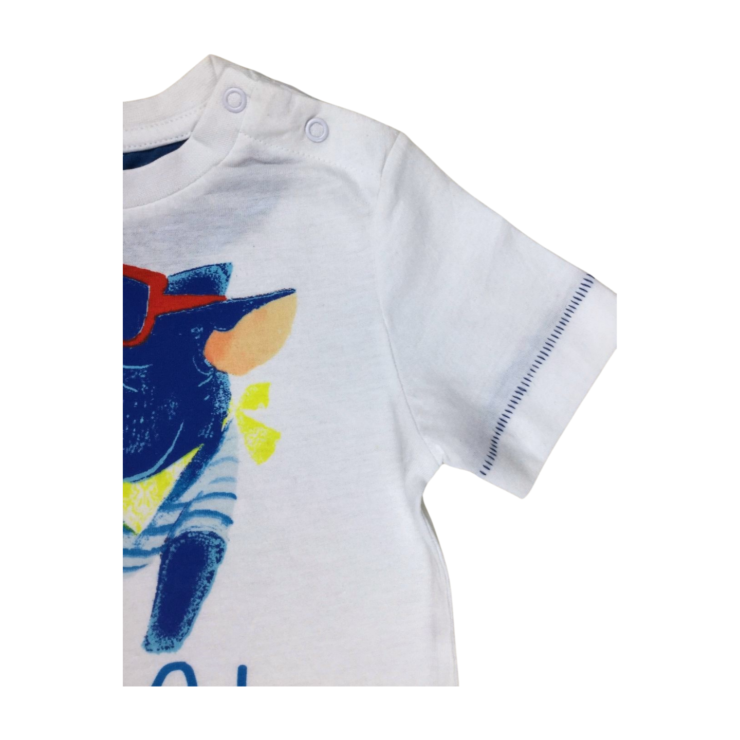 Happy Baby white shirt for ( for 1 Years Old baby ) قميص هابي بيبي باللون الأبيض (للأطفال بعمر سنة واحدة)