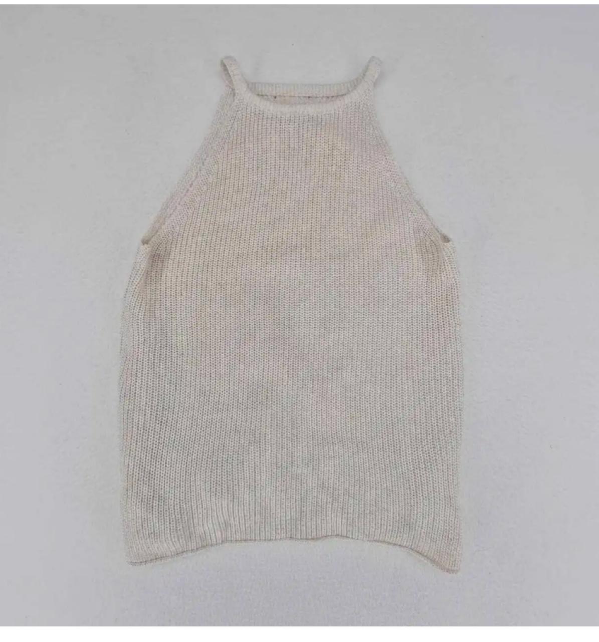 Zara Knit Halter Top in Cream