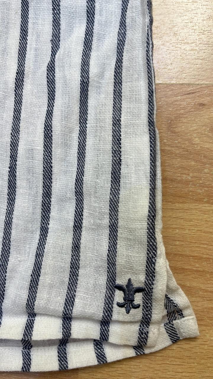 LONG SLEEVES LINEN SHIRTفستان من الكتان بأكمام طويلة