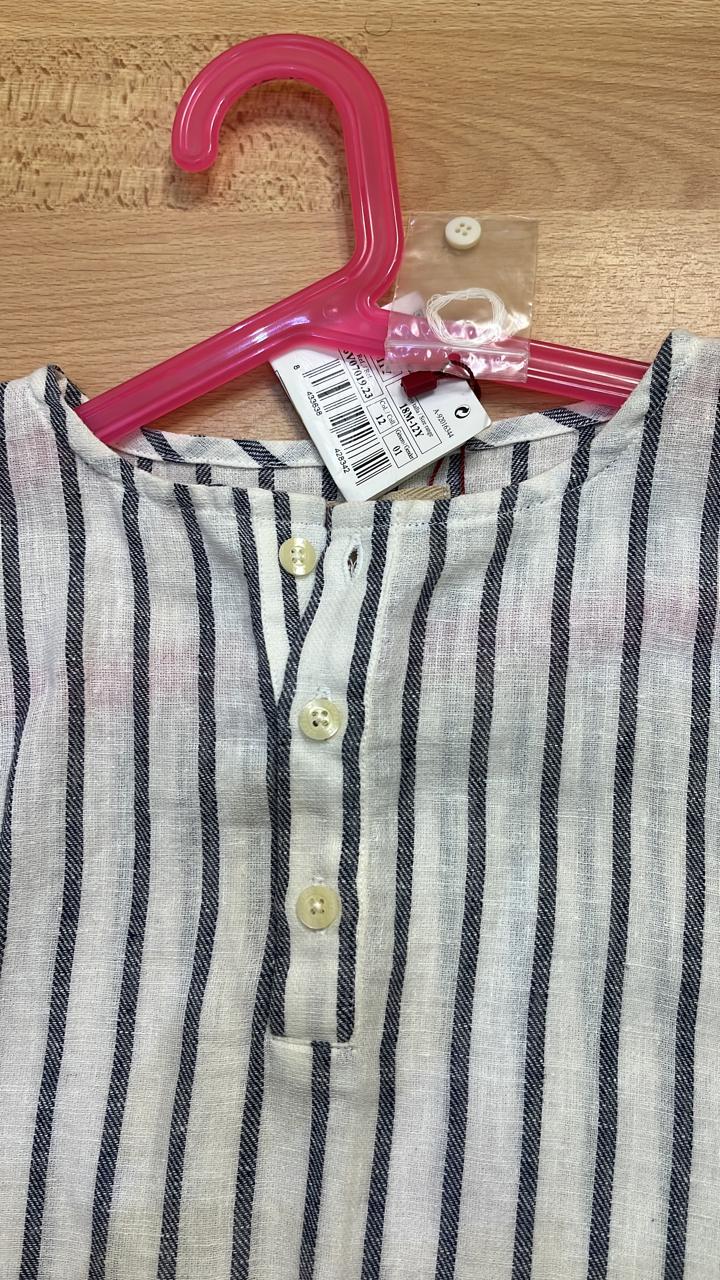 LONG SLEEVES LINEN SHIRTفستان من الكتان بأكمام طويلة