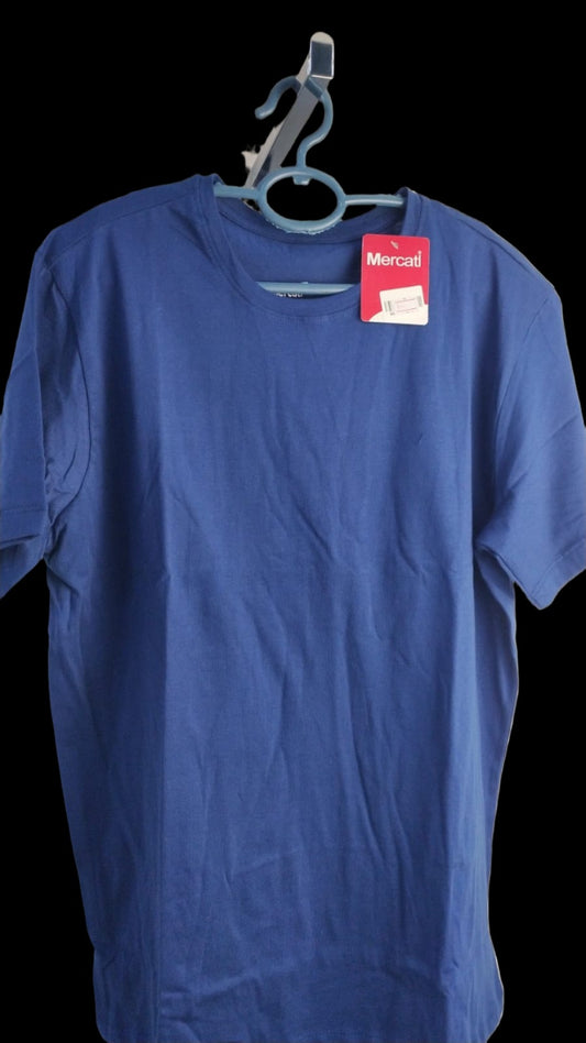 تيشرت بيزك نص كم كحلي