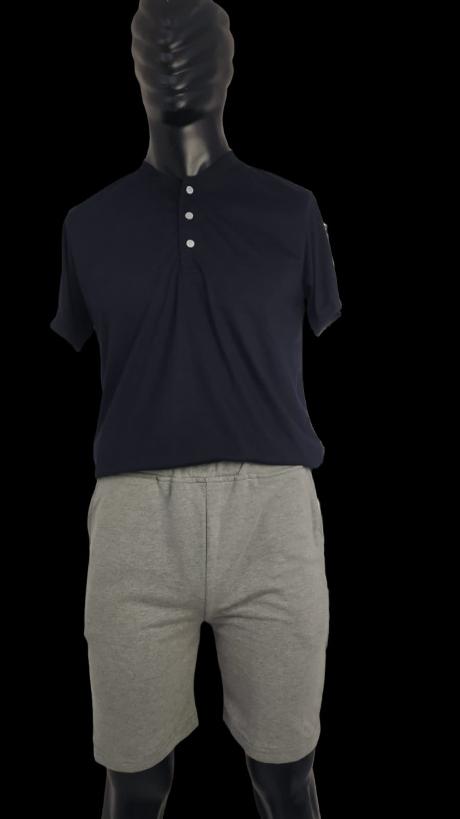 بجامه رجالي تيشرت كحلي شورت رمادي