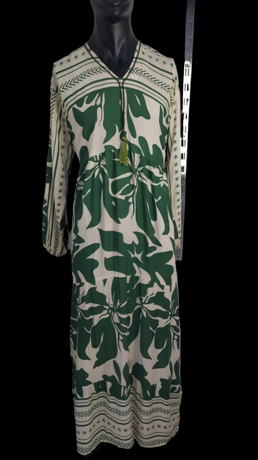 فستان اوف وايت واخضرطويل حريمي