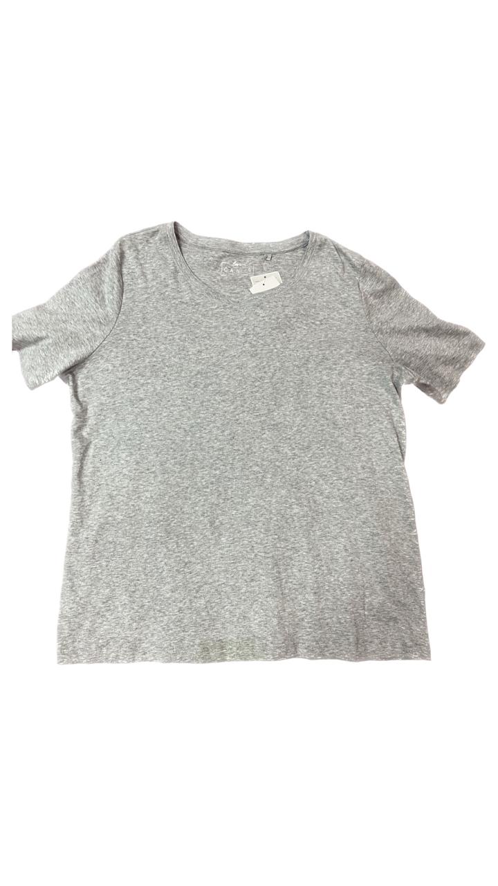تيشرت رمادي نص كم