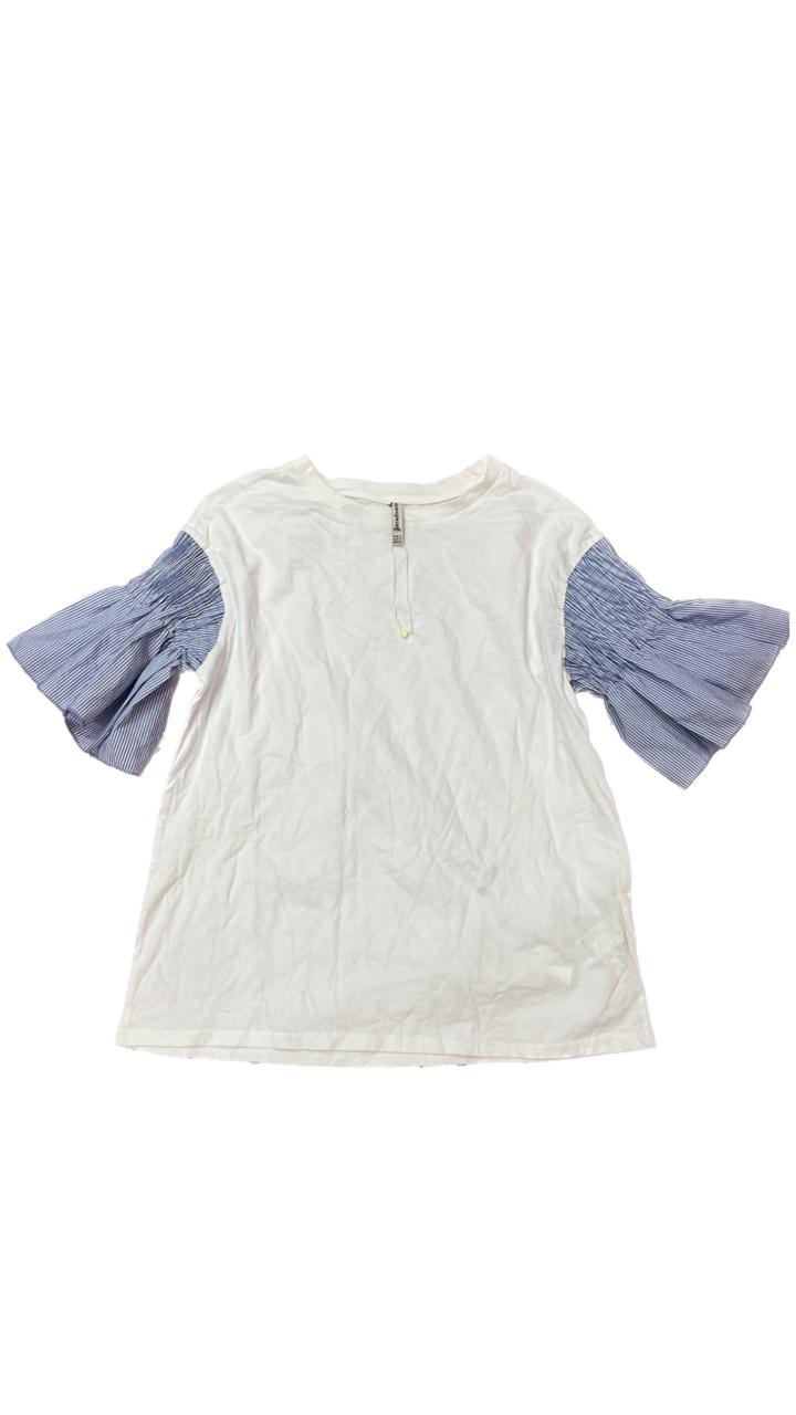 تيشرت ابيض نص كم