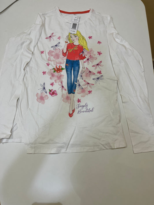 Cotton long sleeves shirt for girls قميص قطن بأكمام طويلة للفتيات