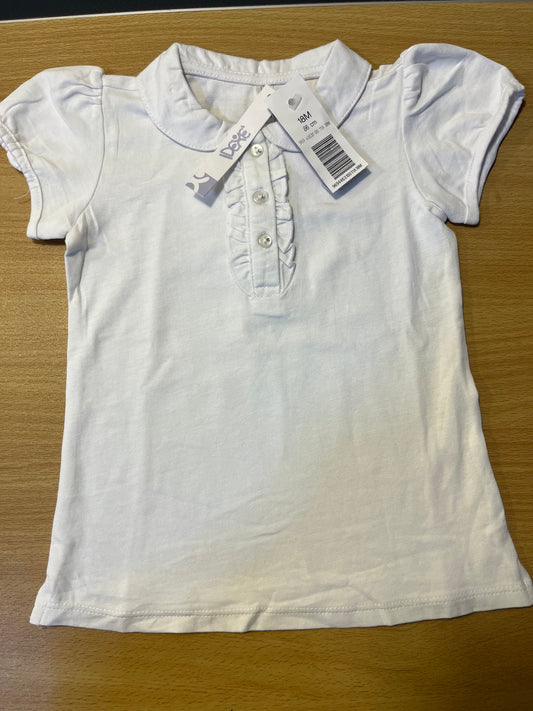 White Tishirt for baby girl تيشيرت ابيض للبنات