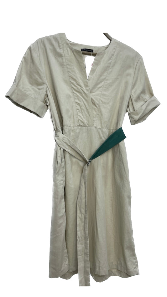 فستان الكتان البيج  beige linen dress